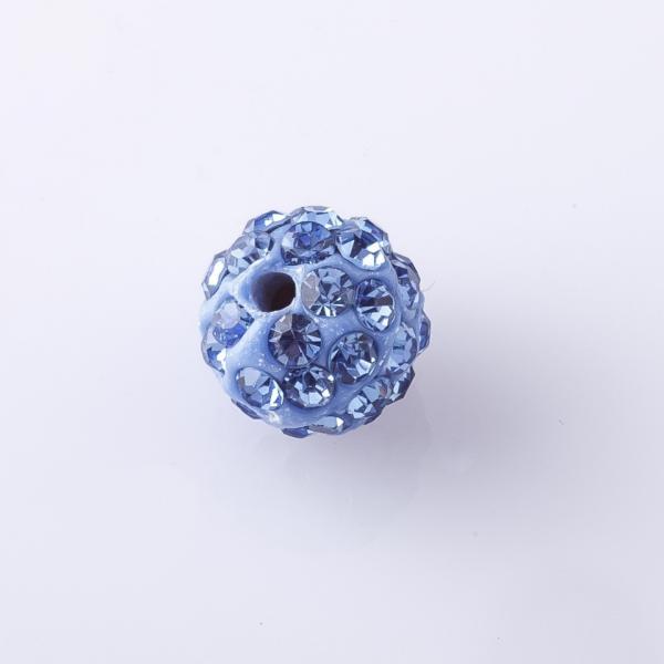 Бусина Шамбала d-10мм Васильковая