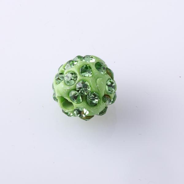 Бусина Шамбала d-10мм Салатовая