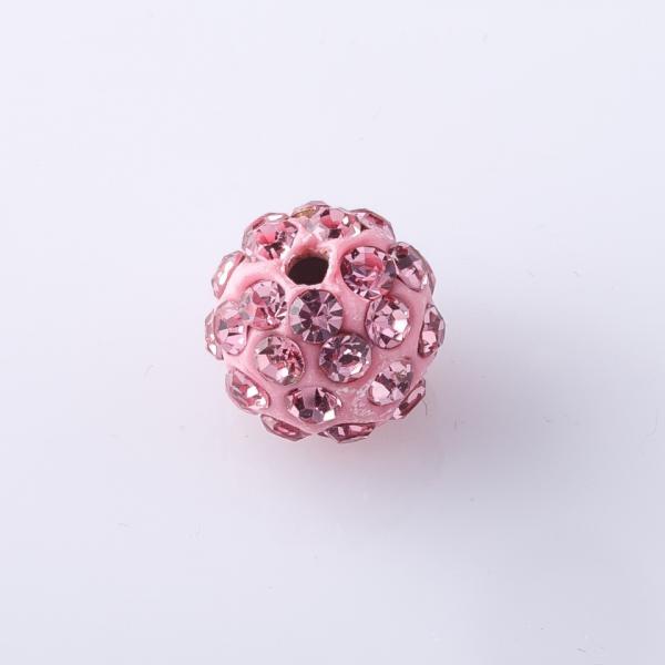 Бусина Шамбала d-10мм Розовая