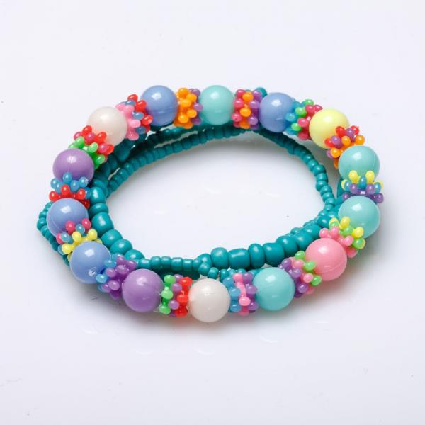 Браслет детский  "Яркое Лето" бирюзовый