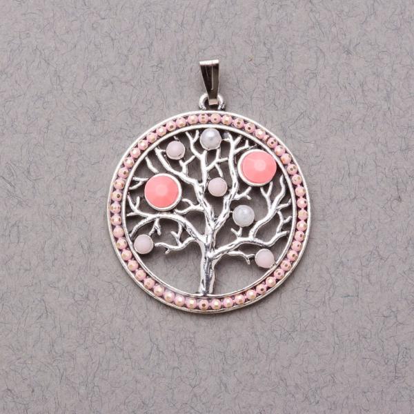 Кулон Дерево счастья лето серия "Пурпур"d-3см