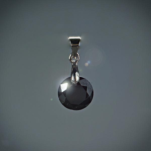 Кулон подвеска Кристалл d-2 см цвет металла "серебро"