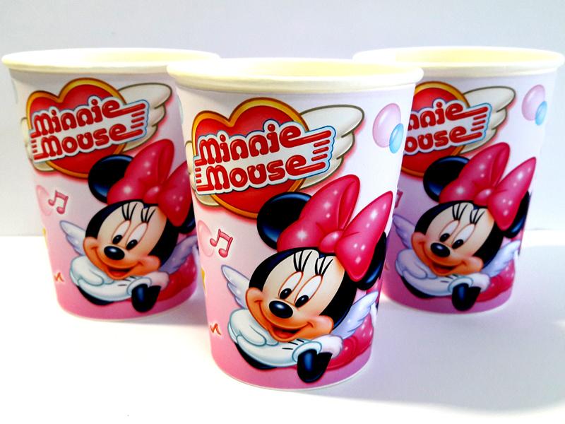 Стаканчики "Минни Маус" /розовый/ 250 мл., - 8 шт.
