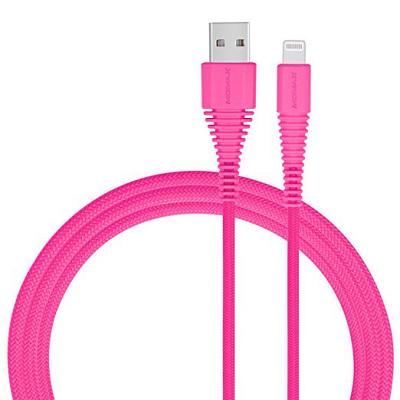 Kабель USB - Lightning Momax TOUGH Link 1.2m (DL8P) розовый