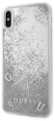Чехол-накладка Guess Liquid Glitter Hard Case (Silver) для iPhone X