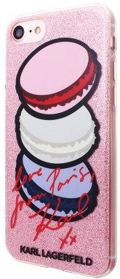 Чехол-накладка Lagerfeld TPU Double Layer (Print Paris Pink Glitter) для iPhone 8/7