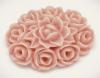 Кабашон  18 * 13 мм.  полімерна глина  пудрові троянди пакунок 10 штук 