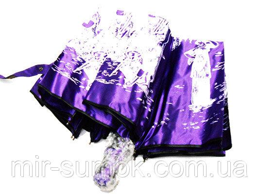 Фото Зонты Женский зонт High Quality Артикул 170 фиолетовый принт