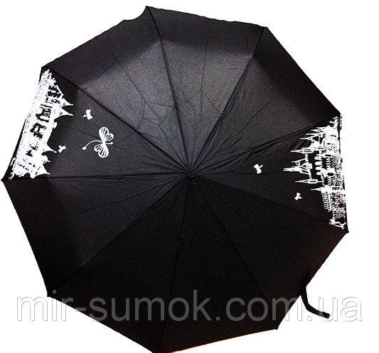 Фото  Женский зонт Tornado автомат Артикул P- 80 города черный