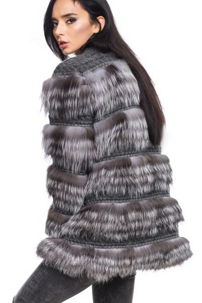 Фото Одежда, Верхняя одежда Верхняя одежда 0101brand Жилет чернобурка 1039