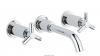 Смеситель для раковины двухвентильный настенный скрытый Grohe коллекция Atrio хром 20164000