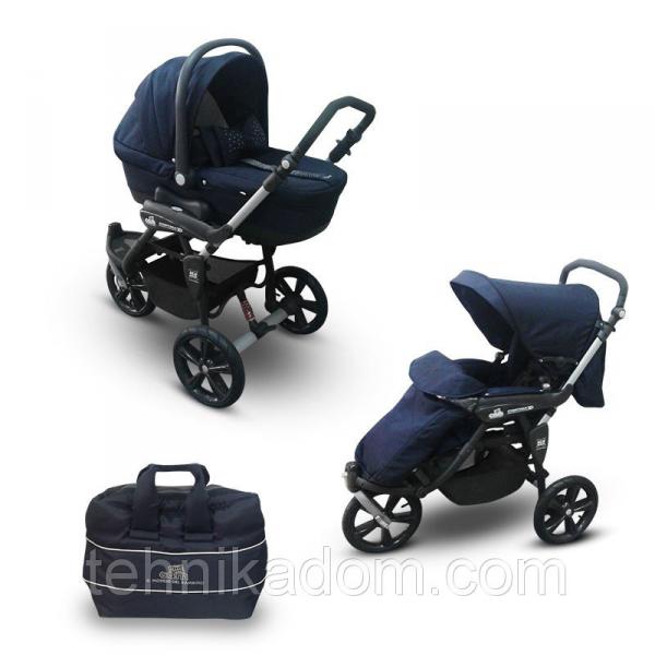 Универсальная коляска Cam Cortina Evolution X3 Duetto 2 в 1 Синий со стразами (357753343)
