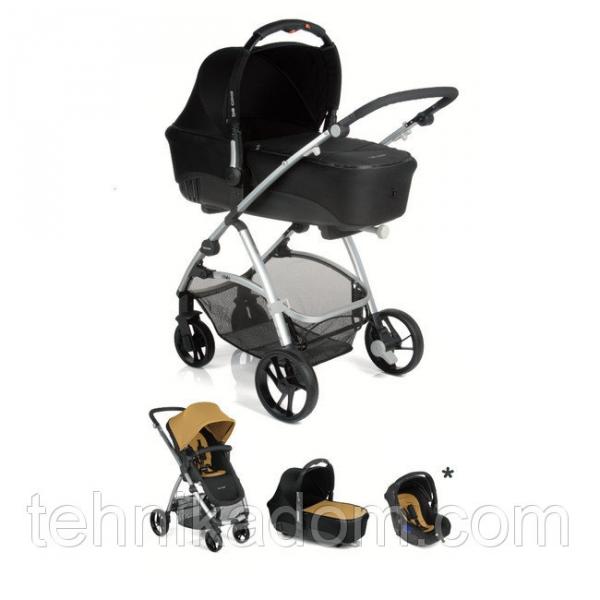 Коляска универсальная 3 в 1 Be Cool SLIDE-3 Cocoon\ SLIDE COCOON ZERO цвет Optical, черный/горчичный (841/638)