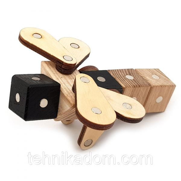 Магнитный деревянный конструктор Зевс Насекомые 19 деталей (К-12)