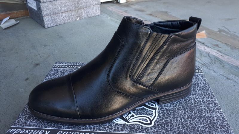Мужские кожаные ботинки на шерсти. Харьков