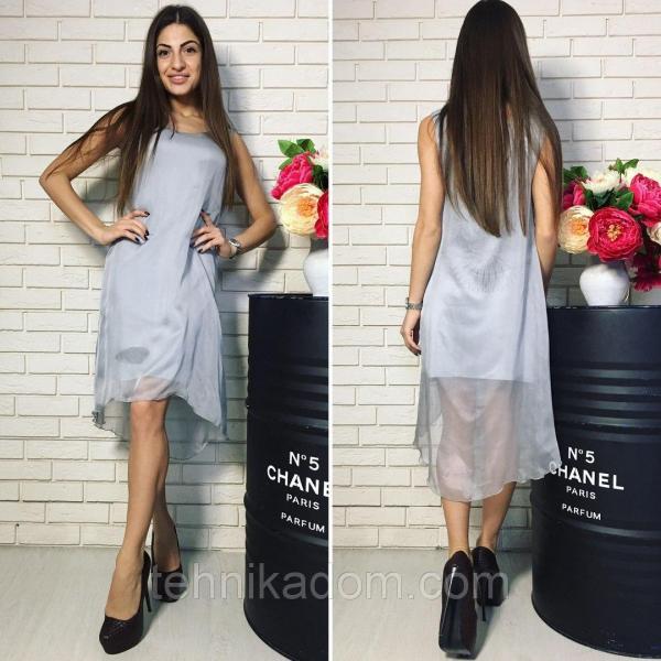 Женское двойное платье черного цвета от YuLiYa Chumachenko