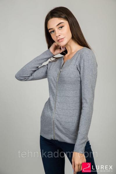 ebelieve Кофта на замке с кисточкой - серый цвет, L/XL