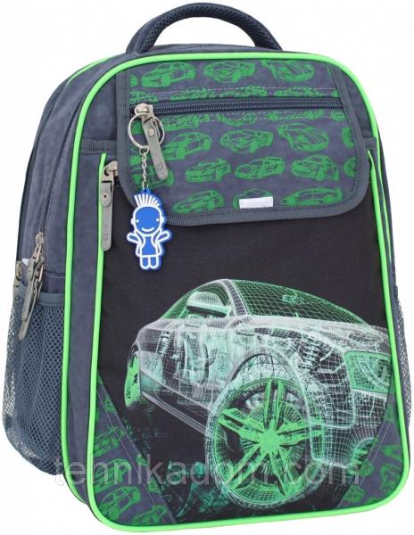 Украина Рюкзак школьный Bagland Отличник 20 л. Серый (машина 16) (0058070)