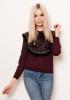Свитера ISSA PLUS WN-202  S бордовый