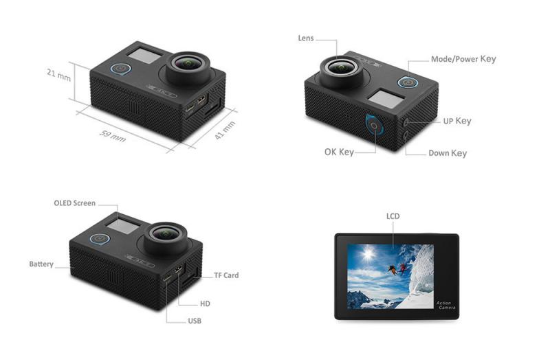 Фото Action Camera Action Camera F88 WiFi 4K 2 экрана