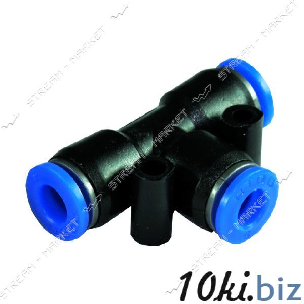 Тройник 6мм. Пневмо быстросъем тройник. Тройник соединитель пневмо 1/2. Фитинг пневматический цанговый резьба 3/8. Фитинг тройник 12х12х8.