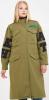 Женская удлиненная куртка хаки