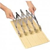 Фото  Кондитерский раздвижной дисковый нож на 7 гладких ролика