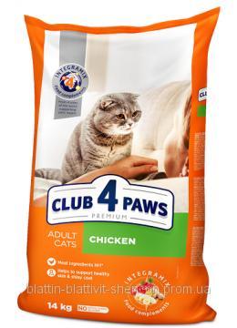 Корм для Кошек с Курицей Клуб 4 лапы 14кг