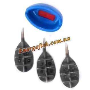 Фото  Набор Carp Expert 3 кормушки Method Feeder 30-40-50 г оправка с кнопкой