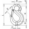  Крюк с проушиной SL-13 от 1 до 31,5 тонн Перфорированный крепеж в Украине