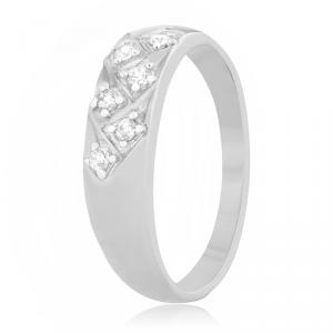 Фото ЖЕНСКИЕ ТОВАРЫ, Серебряные украшения, Серебряные кольца Серебряное кольцо Silvex925 с фианитом 17.4 мм модели К2Ф/068-З