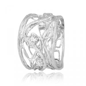 Фото ЖЕНСКИЕ ТОВАРЫ, Серебряные украшения, Серебряные кольца Серебряное кольцо Silvex925 с фианитом 18.4 мм модели К2Ф/447-Л