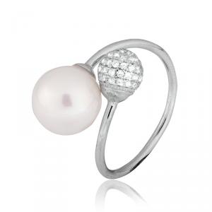 Фото ЖЕНСКИЕ ТОВАРЫ, Серебряные украшения, Серебряные кольца Серебряное кольцо Silvex925 с фианитом 17.8 мм модели К2ФЖ/808-И