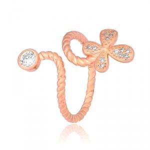 Фото ЖЕНСКИЕ ТОВАРЫ, Серебряные украшения, Серебряные кольца Серебряное кольцо Silvex925 с фианитом безразмерное модели К4Ф/275