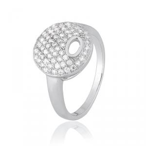 Фото ЖЕНСКИЕ ТОВАРЫ, Серебряные украшения, Серебряные кольца Серебряное кольцо Silvex925 с фианитом 18.1 мм модели КК2Ф/466-К