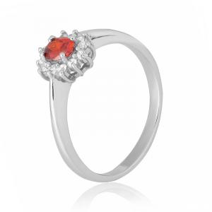 Фото ЖЕНСКИЕ ТОВАРЫ, Серебряные украшения, Серебряные кольца Серебряное кольцо Silvex925 с фианитом 18.1 мм модели КК2ФГ/375-К