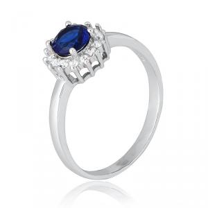 Фото ЖЕНСКИЕ ТОВАРЫ, Серебряные украшения, Серебряные кольца Серебряное кольцо Silvex925 с фианитом 18.7 мм модели КК2ФС/475-М