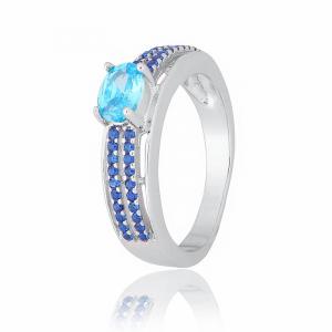 Фото ЖЕНСКИЕ ТОВАРЫ, Серебряные украшения, Серебряные кольца Серебряное кольцо Silvex925 с фианитом 17.4 мм модели КК2ФСТ/339-З