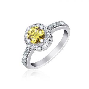 Фото ЖЕНСКИЕ ТОВАРЫ, Серебряные украшения, Серебряные кольца Серебряное кольцо Silvex925 с фианитом 17.8 мм модели КК2ФХ/437-И