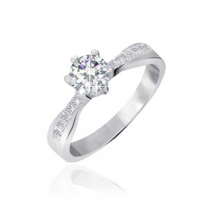 Фото ЖЕНСКИЕ ТОВАРЫ, Серебряные украшения, Серебряные кольца Серебряное кольцо Silvex925 с фианитом 17.1 мм модели К2Ф/770-Ж