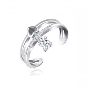 Фото ЖЕНСКИЕ ТОВАРЫ, Серебряные украшения, Серебряные кольца Серебряное кольцо Silvex925 с фианитом 15.9 мм модели К2Ф/780-В