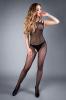 Сетка Mesh-look bodystocking with triangular pattern black, S-L (40-46)