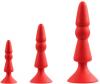 MENZSTUFF 3-PIECE ANAL CONE SET RED