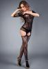 Сетка Bodystocking with coarse mesh pattern in nylon black, S-L (40-46)