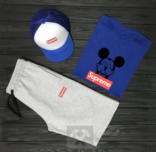 Фото Мужская одежда, Спортивные костюмы Мужской летний костюм Supreme (Суприм) комплект 3 в 1