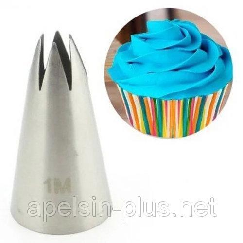 Фото  Насадка кондитерская Звезда открытая № 1М ( 6 зубцов) на выходе 1 см