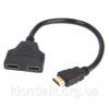 Аудио-видео кабели, переходники, разъемы - Адаптер разветвитель HDMI на 2 HDMI сплиттер New
