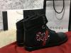  Gucci High Top Snake Embroidered Sneaker Black Кроссовки, кеды мужские в Украине