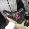  Gucci High Top Snake Embroidered Sneaker Black Кроссовки, кеды мужские в Украине