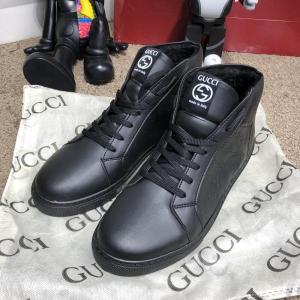 Фото Обувь Gucci Signature High Top Black